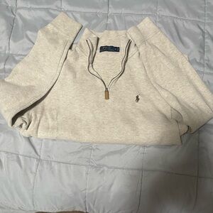 Polo by Ralph Lauren Cream Colored Zip-Up Sweater